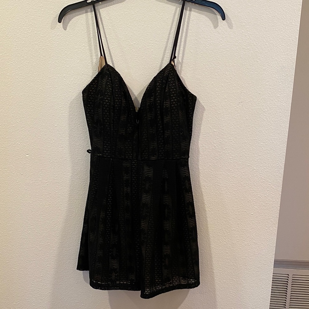 Black Lace Spaghetti Strap Dress